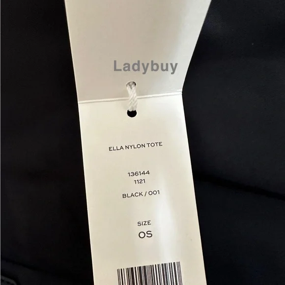 ❇️NWT Tory Burch Ella Nylon Tote Large Travel Shoulder Bag In Black - Picture 6 of 8